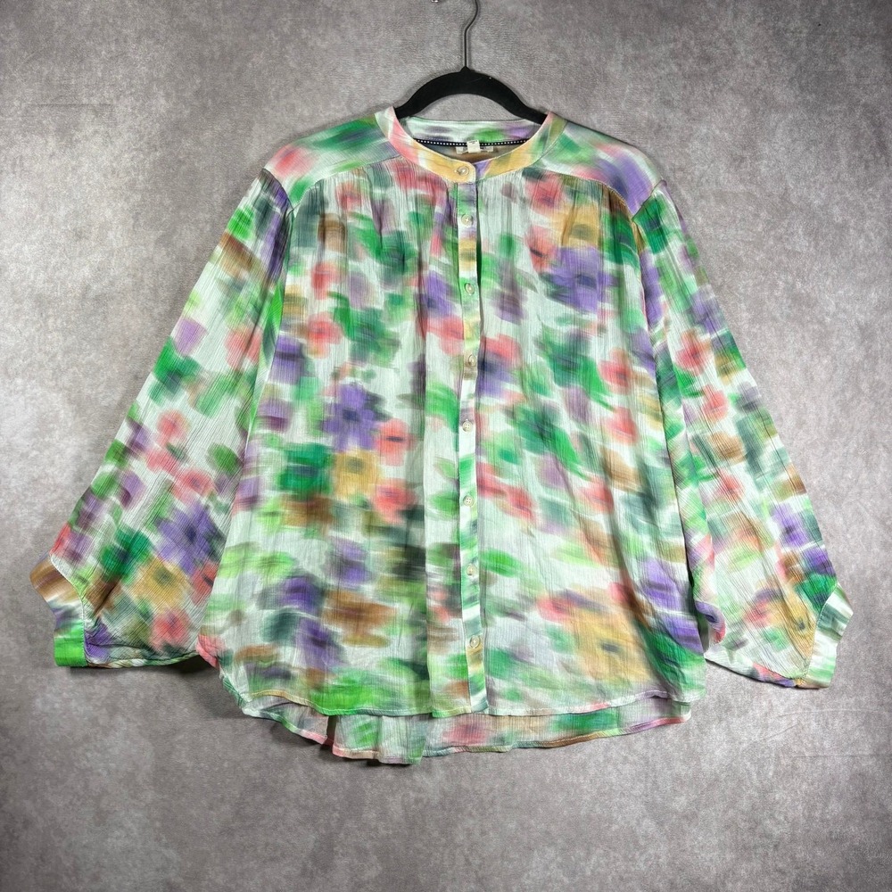Anthropologie Pilcro‎ The Sidney Batwing Top Womens Medium Multicolor Boho Artsy